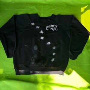 VTG 80s Medium Jet Pilot Sweatshirt Black Raglan Crewneck Graphic Jet‎ Ski Retro